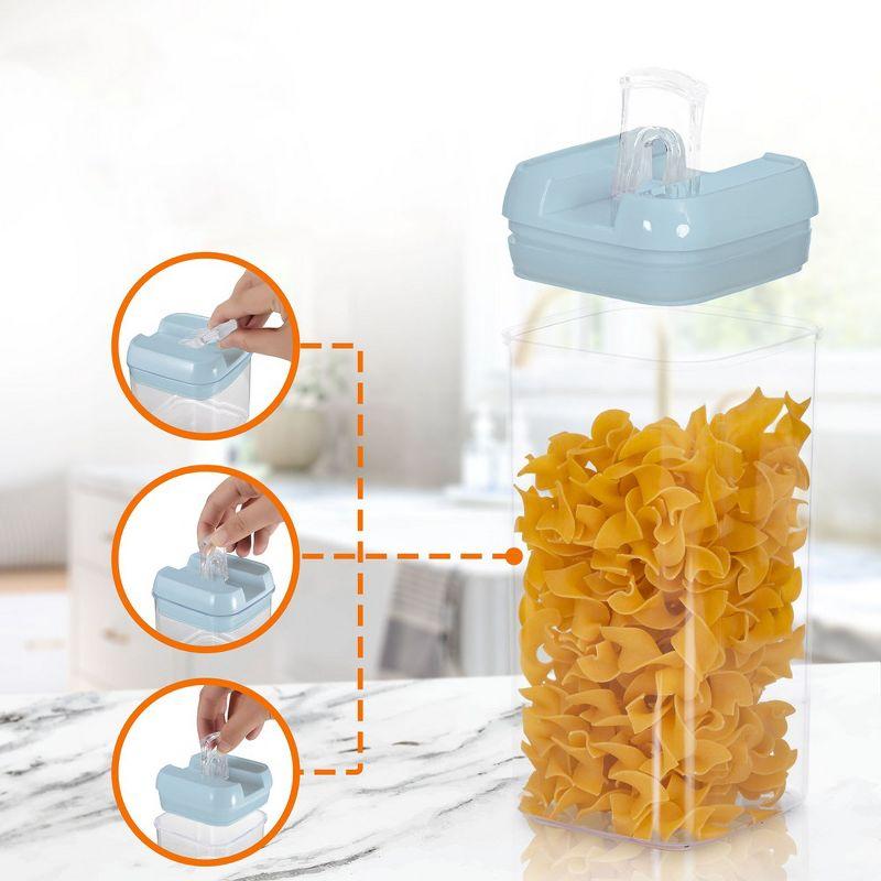 Cheer Collection Airtight Food Storage Containers, Set of 7 (Blue)