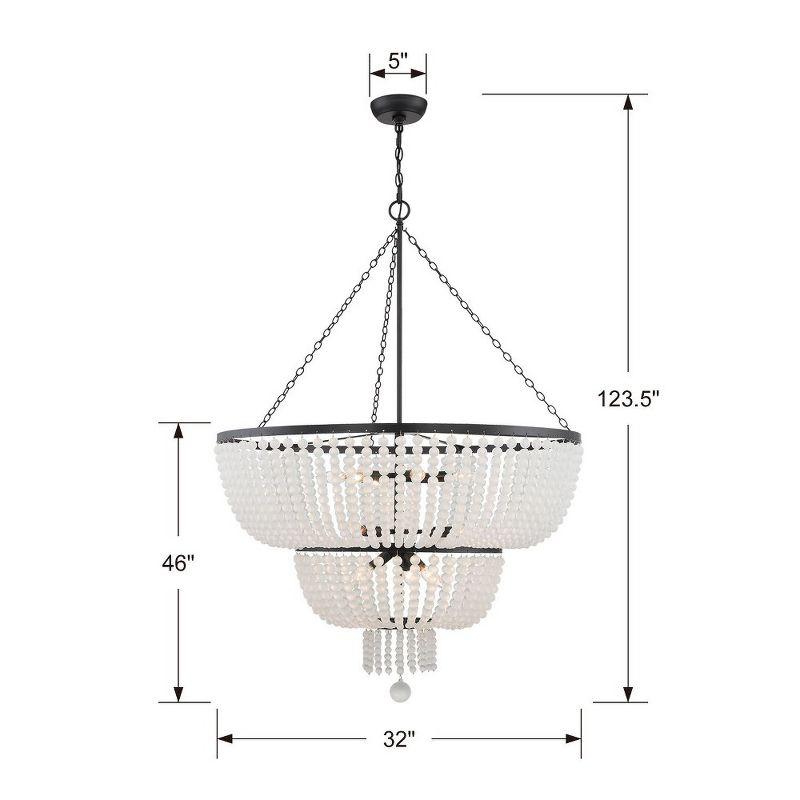 Crystorama Lighting Rylee 12 - Light Chandelier in  Matte Black