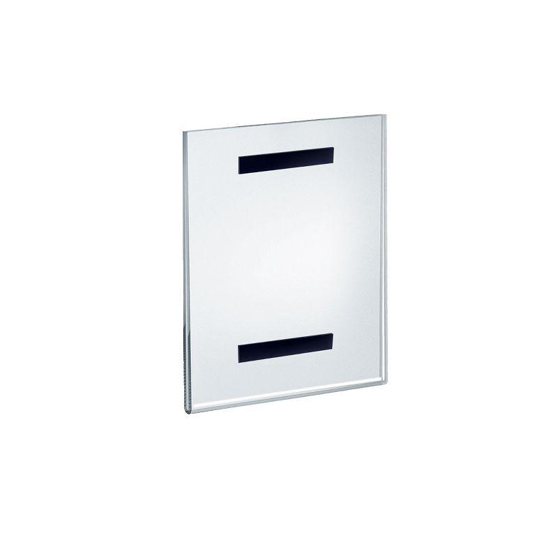 Azar Displays Clear Acrylic Magnet Back Sign Holder Frames 8" W x 10" H - Portrait / Vertical, 2-Pack (Set of 2)