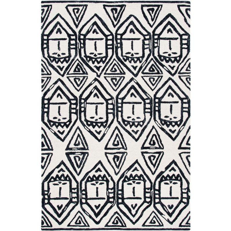 Metro MET404 Hand Tufted Area Rug - Black/Ivory - 3'x5' - Safavieh.
