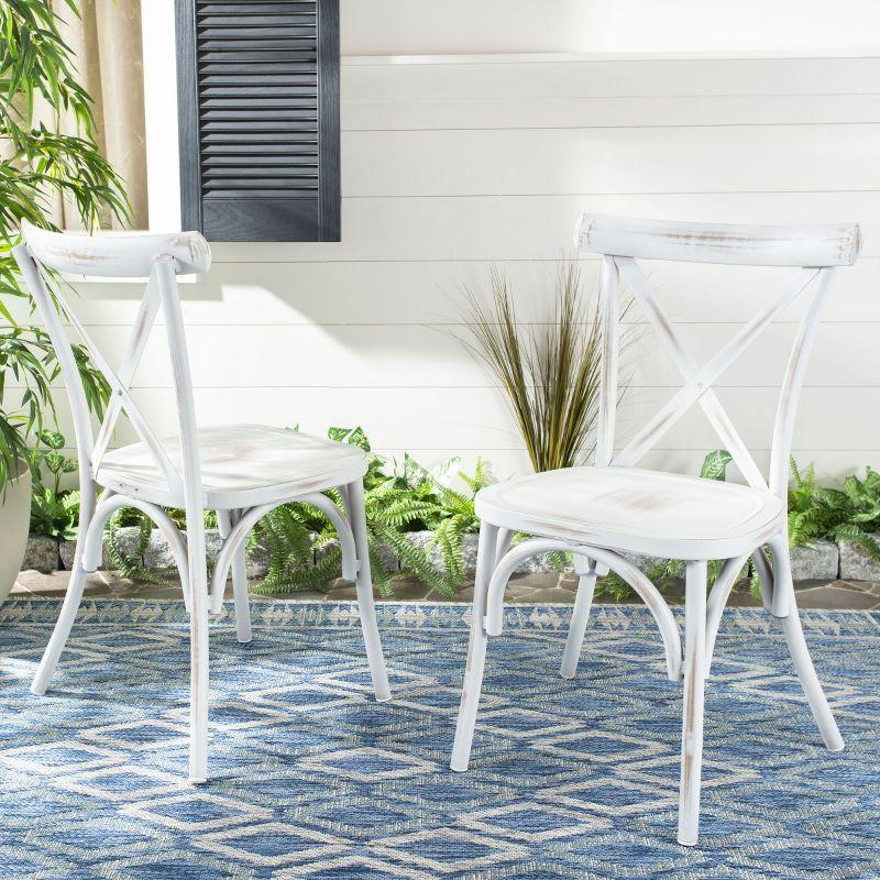 Elia Chair (Set Of 2) - Indoor/Outdoor - PAT4029 - White - Safavieh