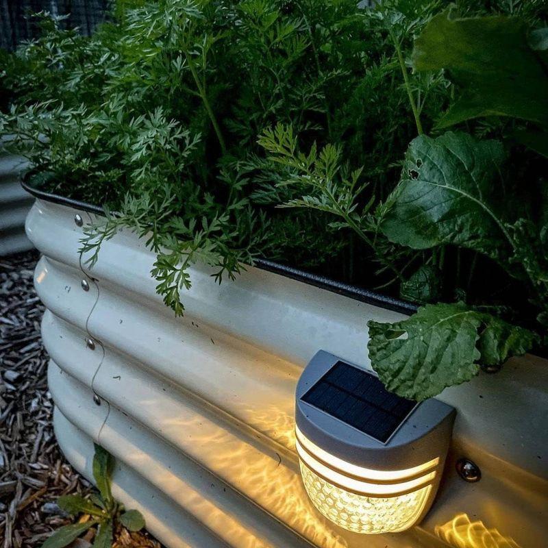 Add ons Dappled-Pebble Gray Outdoor Waterproof Solar Powered Integrated LED Deck Light Pack