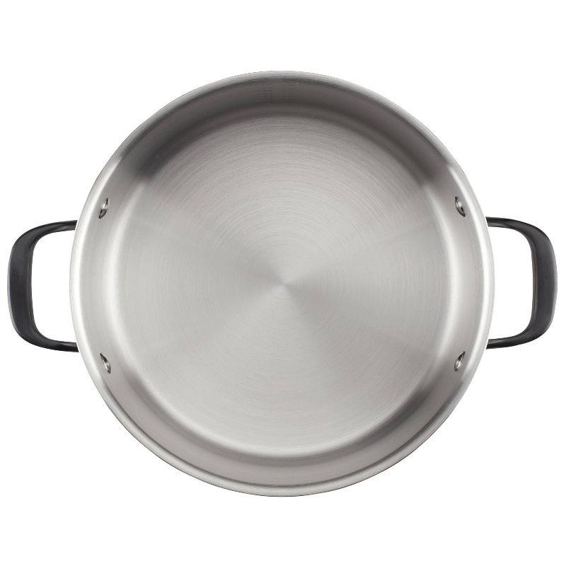 KitchenAid 5-Ply Clad Stainless Steel Cookware Induction Pots and Pans Set, 10 Piece, Polished Stainless Steel