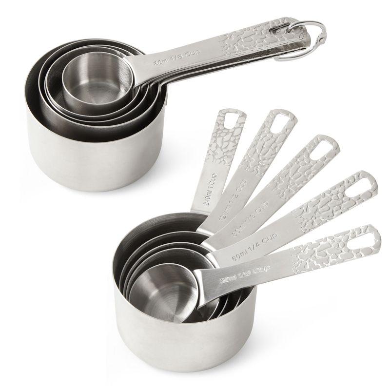 Stainless Steel Metric and US Measuring Cups and Spoons Set