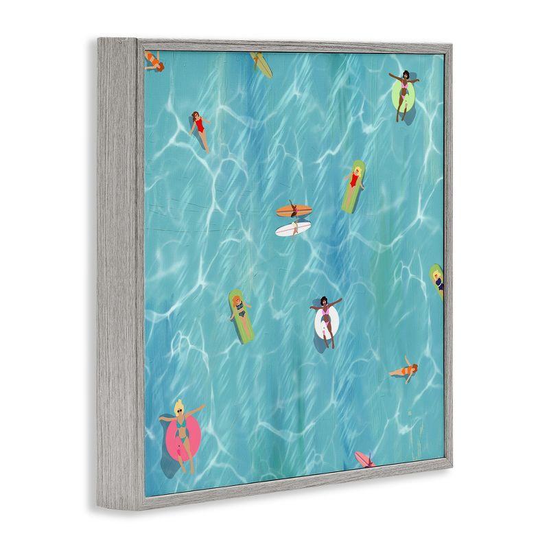 Stupell Industries Swimming Aerial Summer View, 17" x 17"