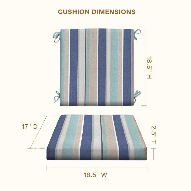 Honeycomb Outdoor Midback Dining Chair Cushion