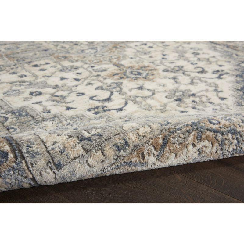 Nourison Concerto Center Medallion Indoor Rug Ivory Grey 8'10" x 11'10"