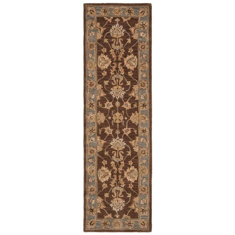Heritage HG343 Handmade Runner Rug - 2'3"x8' - Brown/Blue - Safavieh
