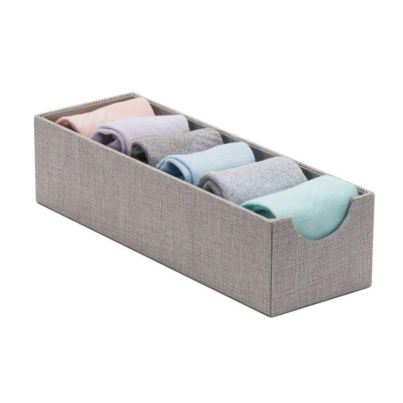 Household Essentials Narrow Shelf Organizer Tray Gray