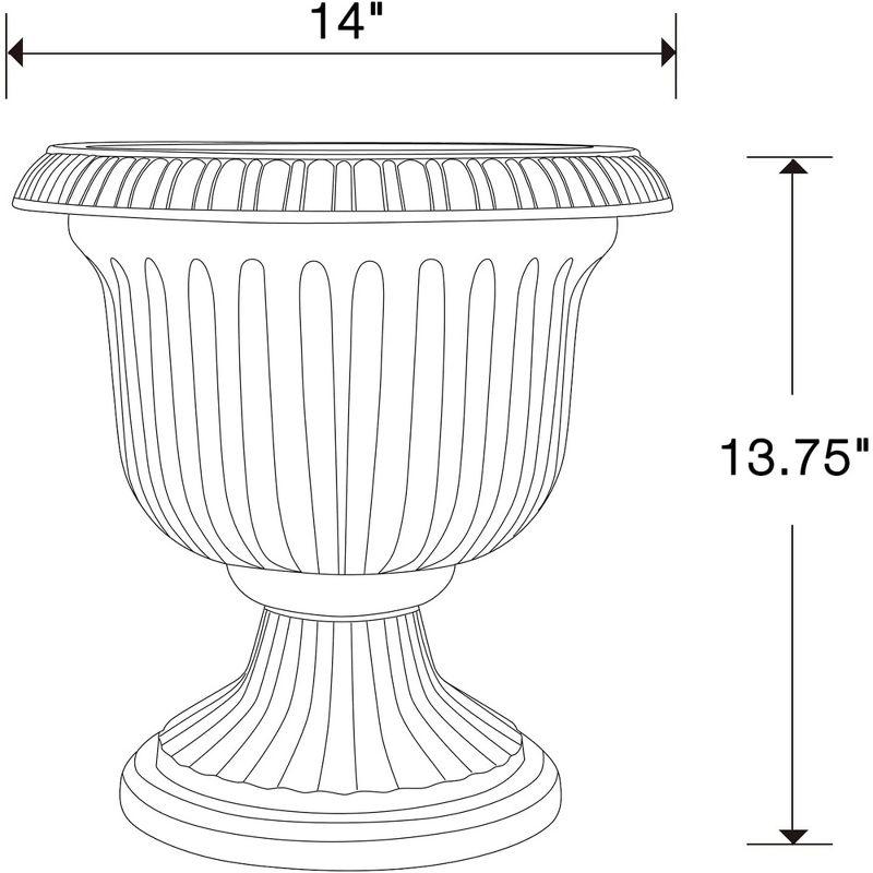 Southern Patio Dynamic Design Outdoor  Resin Grecian Urn Planter Pot