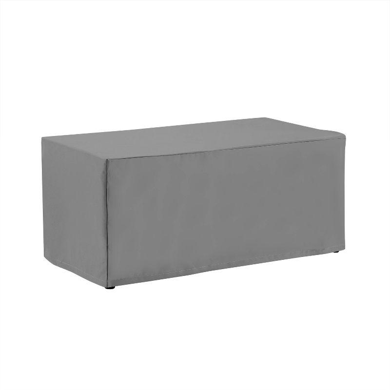 Outdoor Rectangular Table Furniture Cover - Gray - Crosley: Heavy Gauge Vinyl, Drawstring Closure, Waterproof