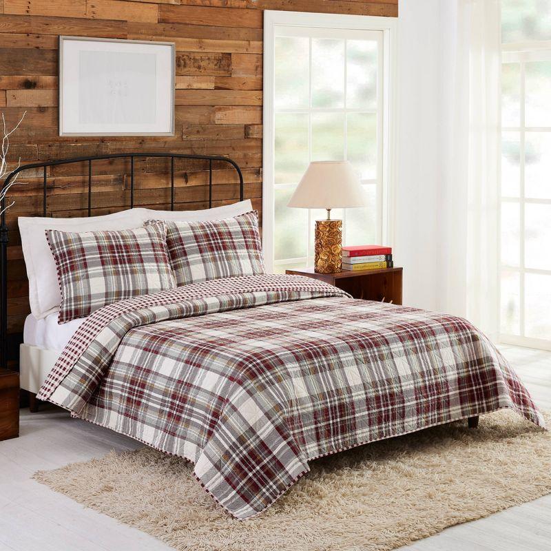 Laurel & Mayfair Cotton Twill Plaid Quilt Set