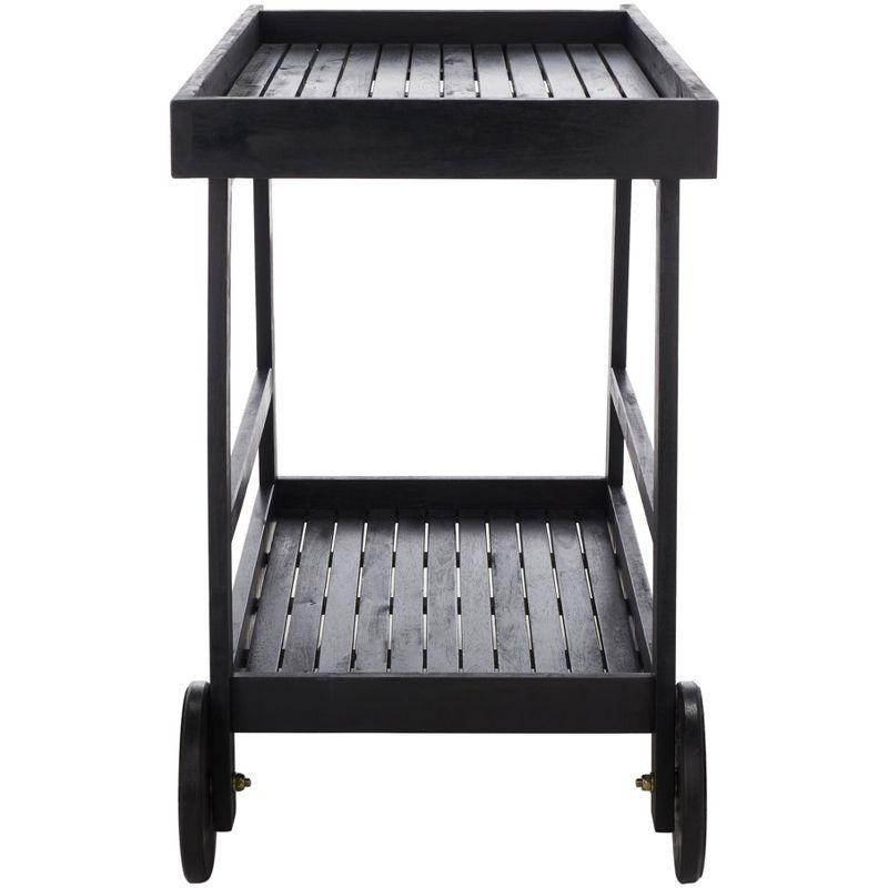 Renzo Indoor/Outdoor Serving Cart PAT7032 - Black - Safavieh