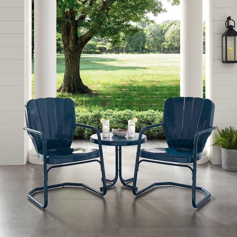 Ridgeland 3pc Outdoor Seating Set - Navy - Crosley