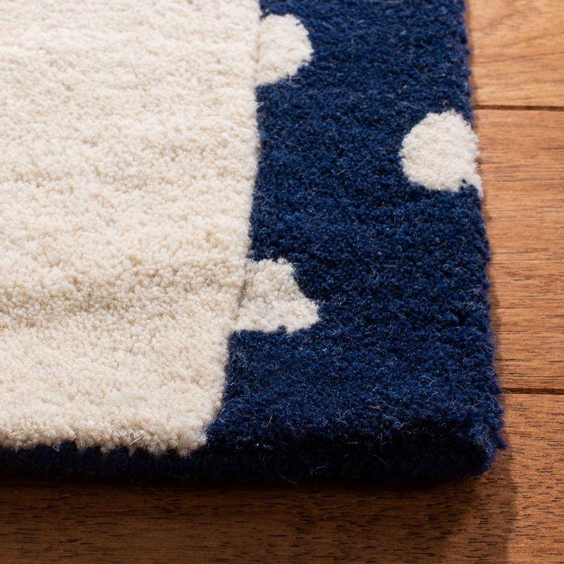 Safavieh Kids Rabbit SFK922 Hand Tufted Indoor Area Rug - Navy/Ivory - 8'x10' - Safavieh