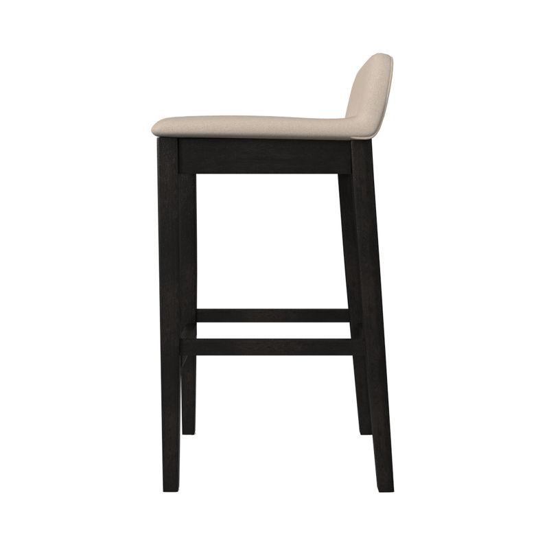 Maydena Barstool Black - Hillsdale Furniture: Non-Swivel, Counter Height, Low Back, Wood Legs