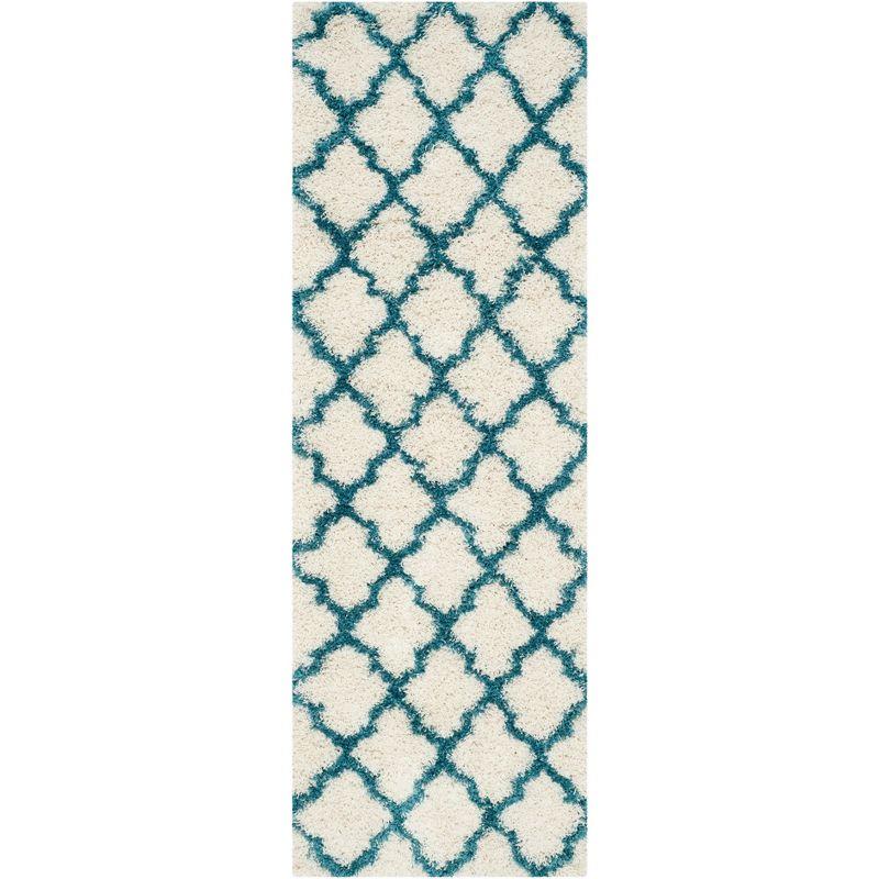 Shag Kids SGK569 Power Loomed Runner Rug - Ivory/Blue - 2'3"x7' - Safavieh.
