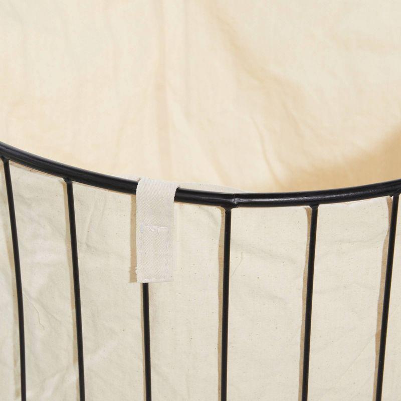 25.75''x19.25''  Contemporary Metal Storage Cart Off White - Olivia & May