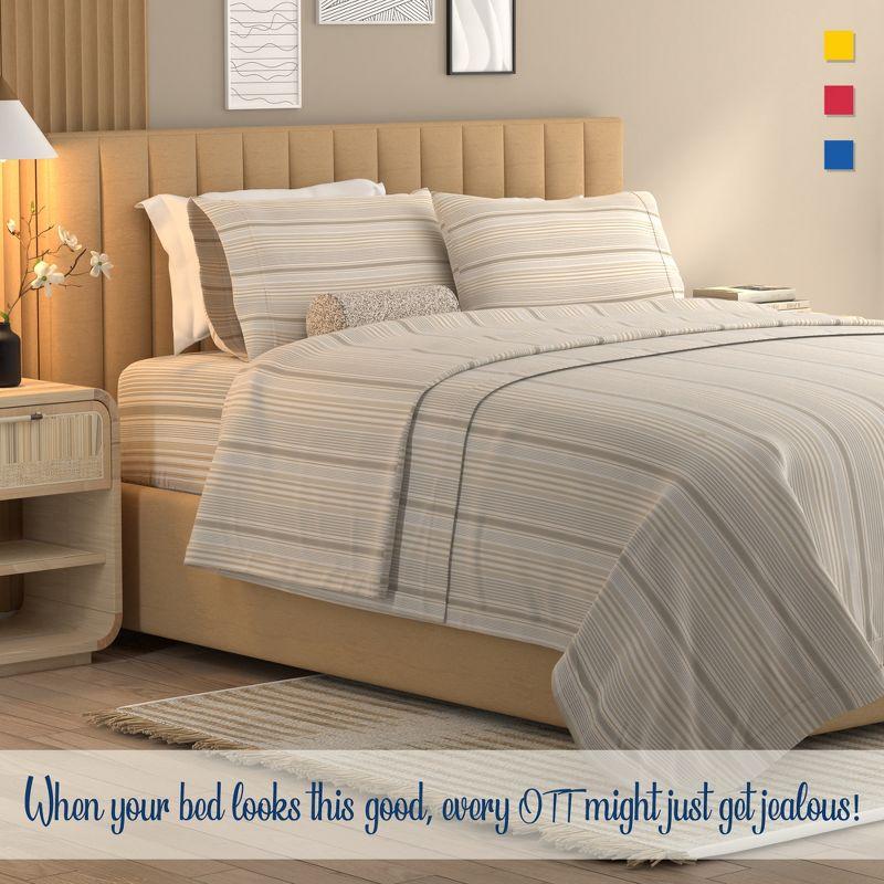 Color Sense 100% Cotton Lightweight Percale Weave Sheet Set