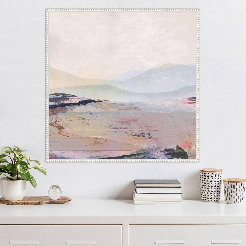 30"x30" Summer Horizon by Dan Hobday Framed Canvas Wall Art Print White - Amanti Art: Modern Decor, Lithograph, Horizontal Layout