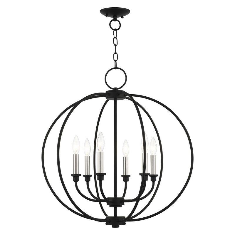 Livex Lighting Milania 6 - Light Chandelier in  Black
