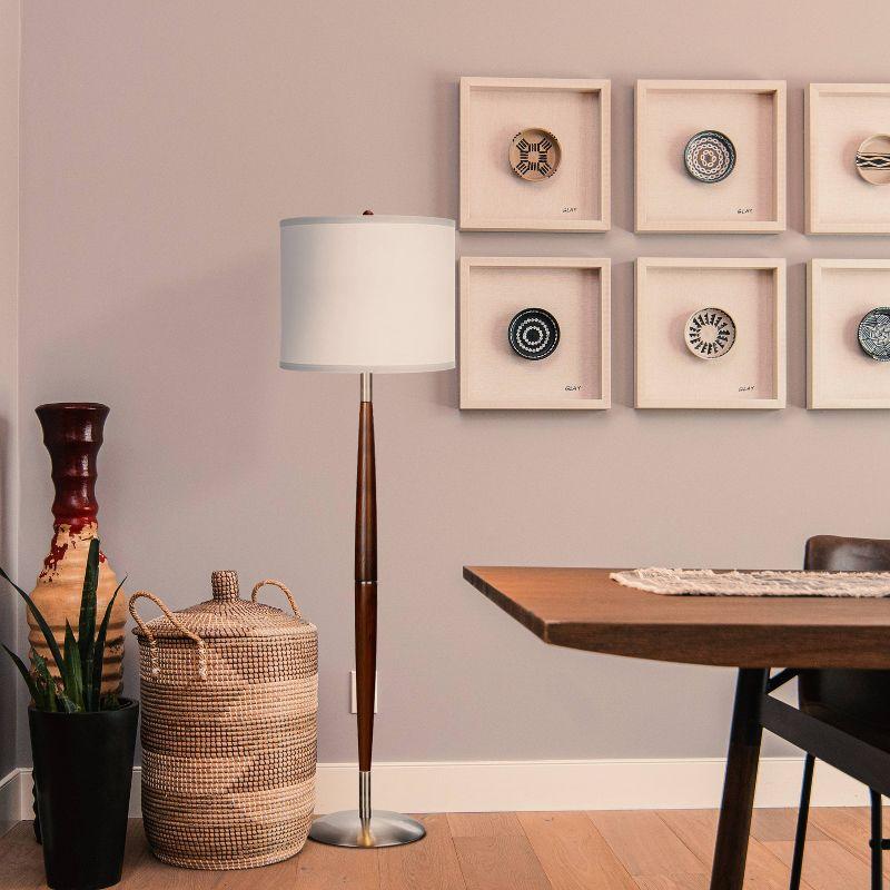 Lucas 61 in. Mid-Century Modern 1-Light LED Energy Efficient Floor Lamp