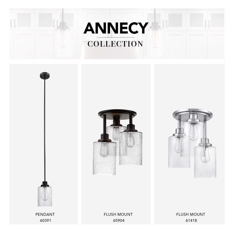 Annecy 15.4" Oil Rubbed Bronze Semi-Flush Globe Ceiling Light