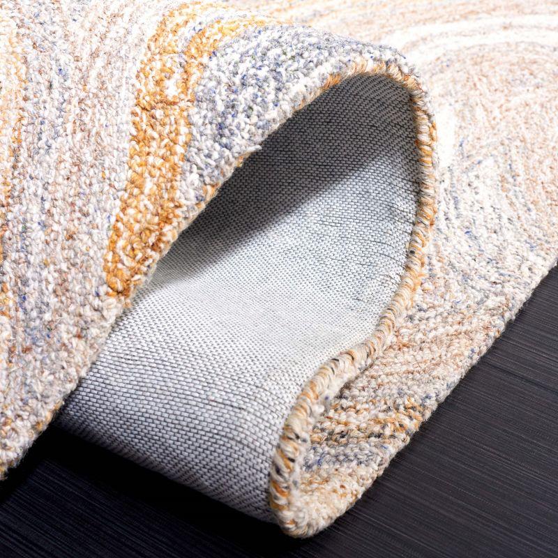 Abstract ABT209 Handmade Tufted Area Rug - Grey/Brown - 6'-0" x 9'-0" - Safavieh