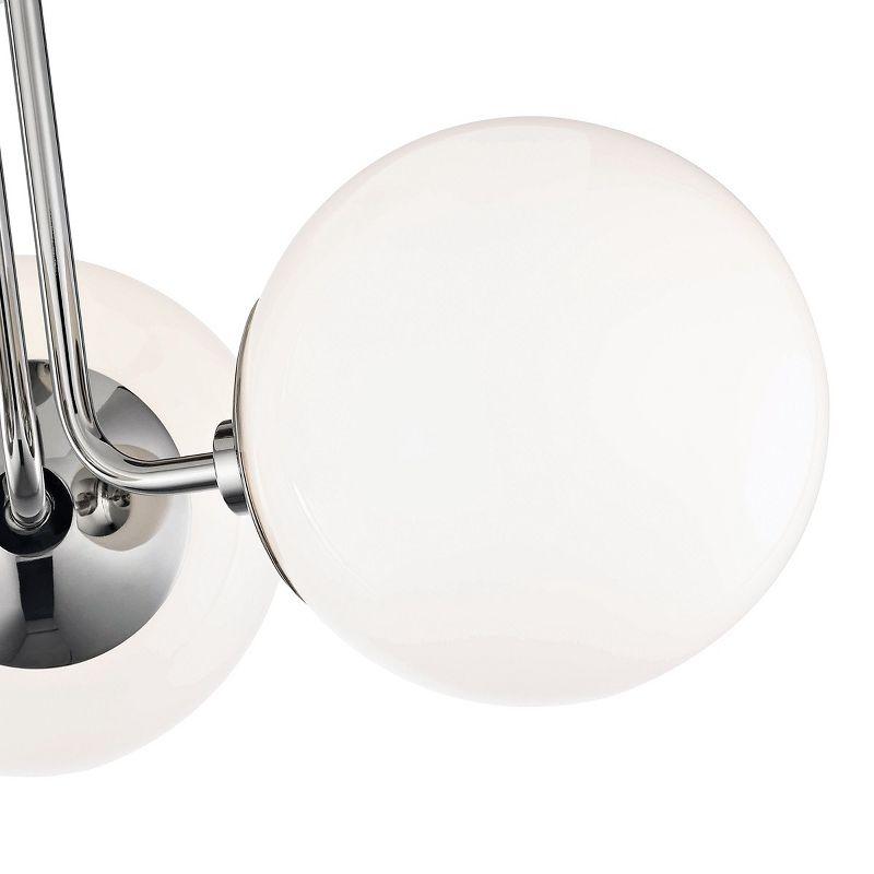 Mitzi Stella 3 - Light Semi-Flush Mount in  Polished Nickel White Shade