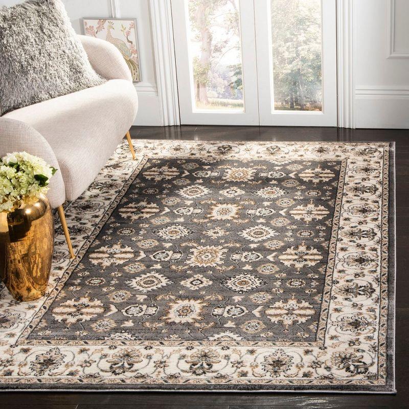 Lyndhurst LNH332 Power Loomed Area Rug - Grey/Cream - 5'3"x7'6" - Safavieh.