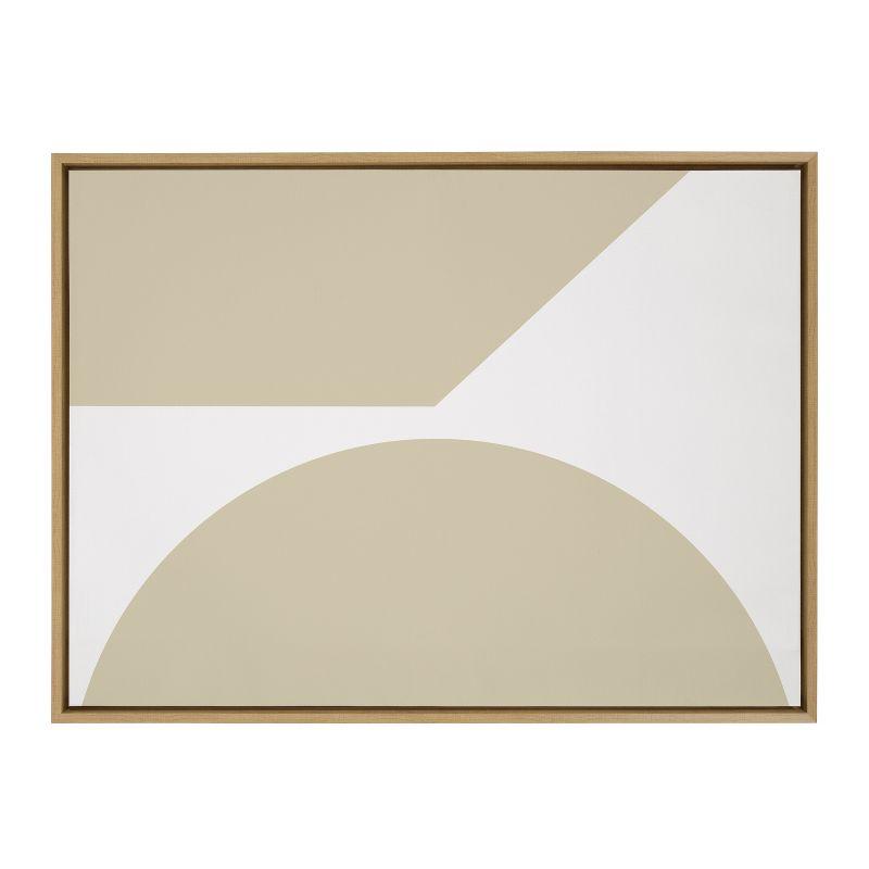 Minimalist Beige and White Abstract Canvas Art for Kids Nursery