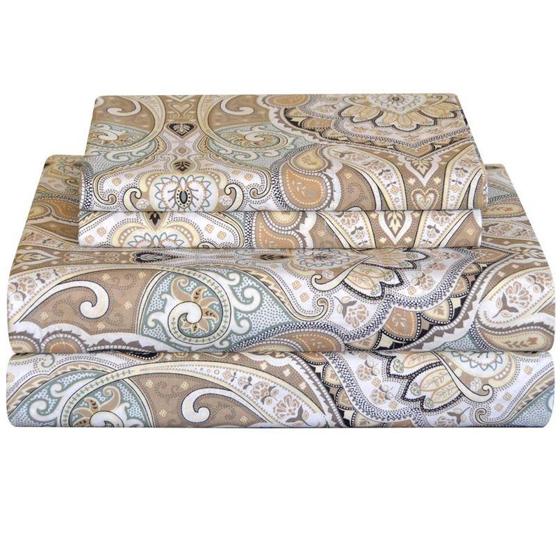 Pointehaven Percale Paisley Sheet Set