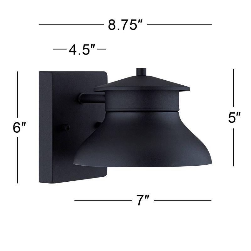 John Timberland Modern Outdoor Wall Light Fixture LED Black 5" Non Glass Dark Sky for Exterior House Porch Patio Deck Barn