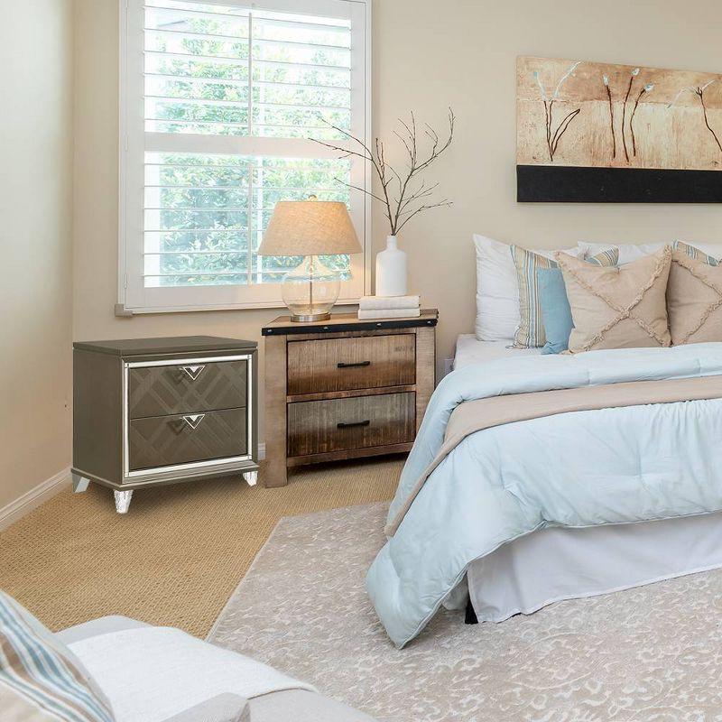 31&#34; Skylar Nightstand Dark Champagne - Acme Furniture