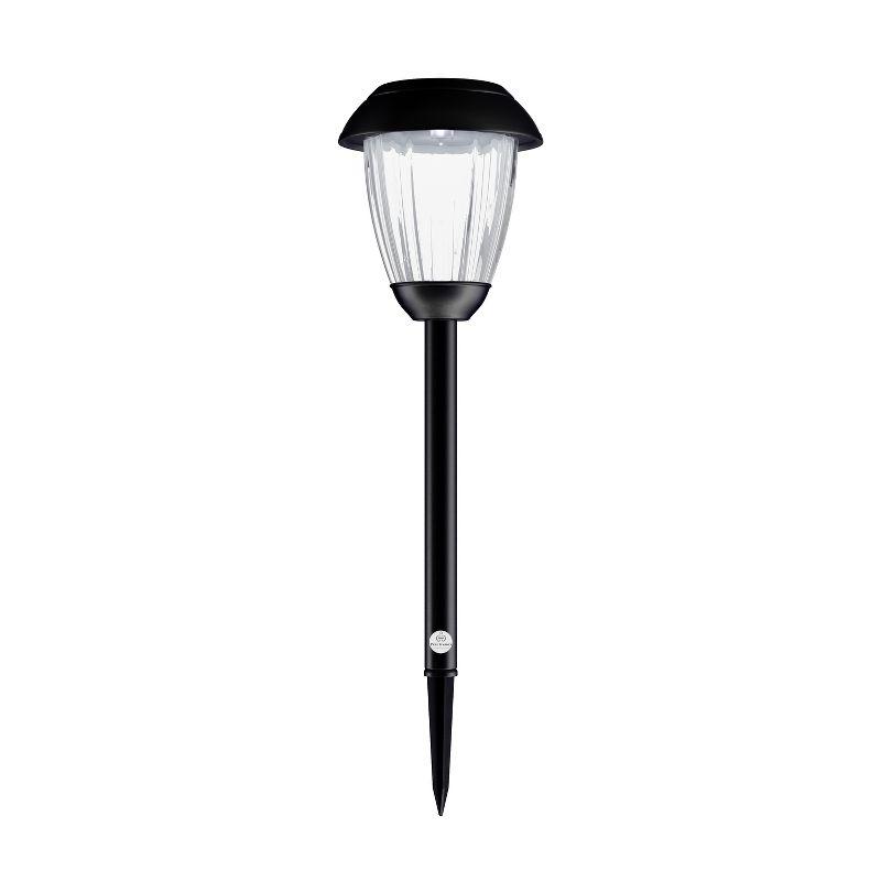 Nature Spring 16-in Stainless Steel Solar Garden Path Lights - Black, Set of 8