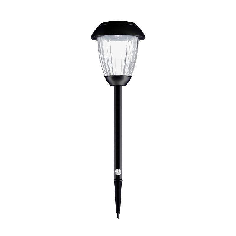 Set of 8 Solar Outdoor Lights - 16-Inch-Tall Stainless-Steel Path Stake Lighting for Garden, Landscape, Yard, and Driveway by Nature Spring