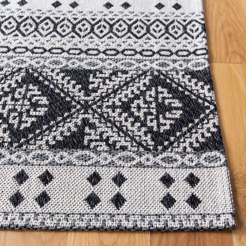 Augustine AGT445 Machine Made Indoor Area Rug - Black/Cream - 8'x10' - Safavieh