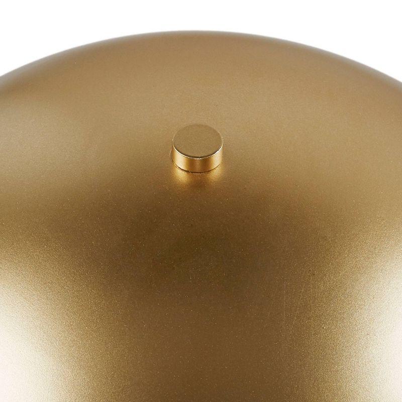 Everly Quinn Augusta Art Deco Dome-Shaped 2-Light Metal Table Lamp