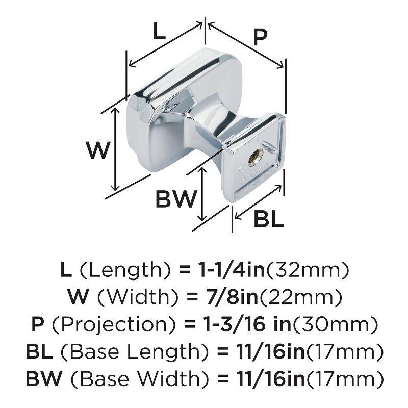 Amerock Revitalize 1-1/4 inch (32mm) Length Polished Chrome Cabinet Knob