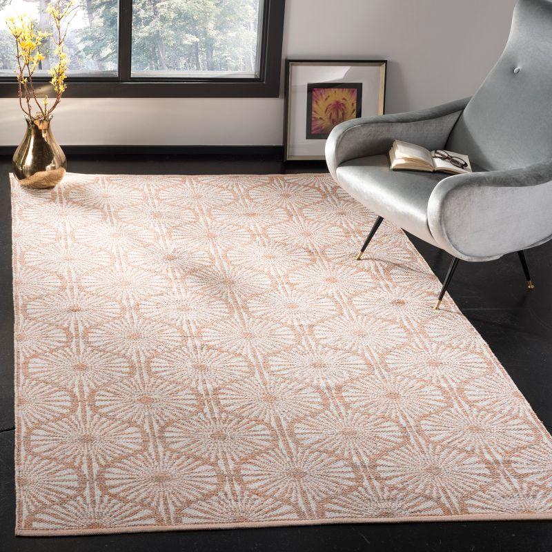 Montauk Orange and Ivory Handwoven Cotton Area Rug