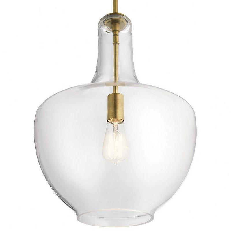 Everly 19.75" 1 Light Bell Pendant Clear Glass Chrome