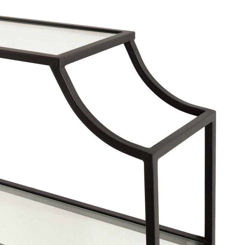 Kate & Laurel All Things Decor 20" x 30" Ciel Tiered Wall Shelf Black: 3-Tier Plastic Floating Shelf, Includes Mounting Hardware