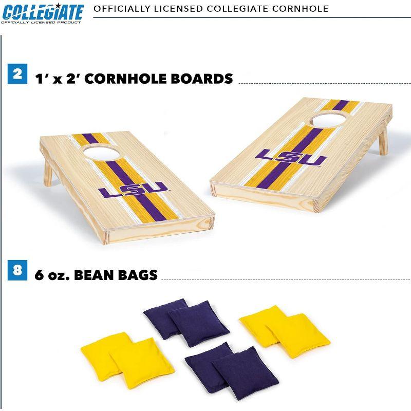 NCAA LSU Tigers 1'x2' Wood Cornhole Set