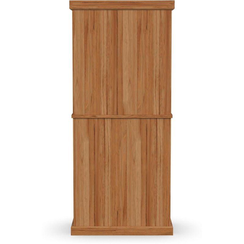 Nantucket Kitchen Storage Pantry - Natural: Home Styles, Hardwood Standing Cabinet with Drawer & Shelves