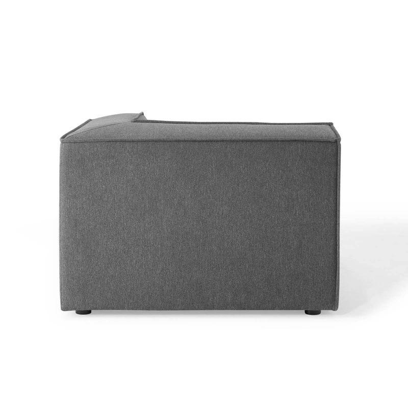 Modway 7pc Restore Sectional Sofa Charcoal: Modular U-Shaped, Polyester Upholstery, Wood Frame