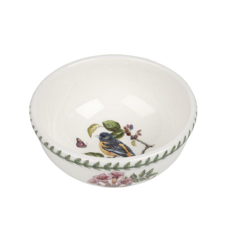 Portmeirion Botanic Garden Birds Individual Fruit Salad Bowl, Set of 6, Made in England - Assorted Bird Motifs,5.5 Inch