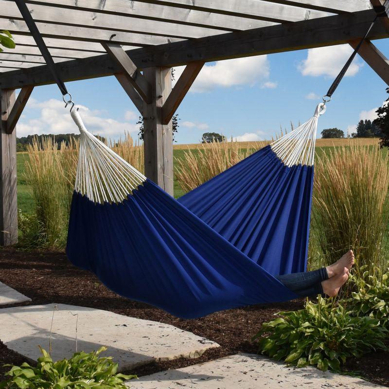 Royal Blue Polyester Brazilian Double Hammock