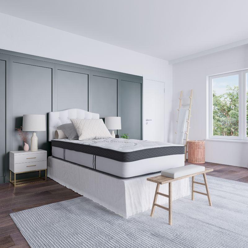 Emma and Oliver 12 Inch CertiPUR-US Certified Hybrid Pocket Spring Mattress, Twin Mattress in a Box - Premium Mattress