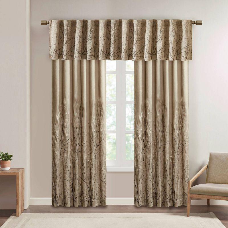 Andora Faux Silk Embroidered Window Valance