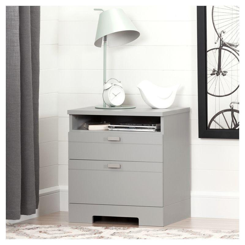 Reevo 2 Drawer Nightstand